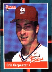1988 Donruss Rookies Baseball Cards    050      Cris Carpenter XRC
